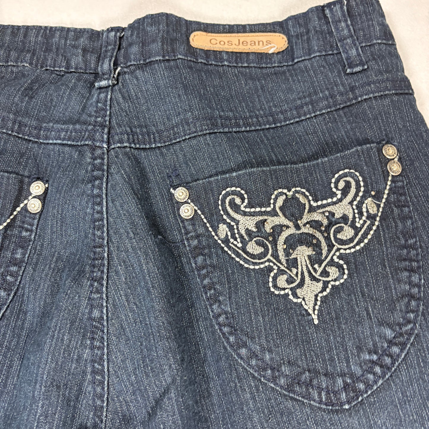 CosJeans Womens Jeans 8P Dark Wash Bootcut Embellished Y2K Vintage Denim