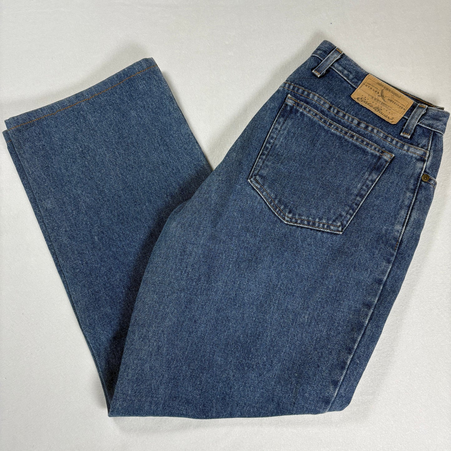 Eddie Bauer Womens Jeans 14 Blue High Rise Baggy Straight 90s Y2K Vintage