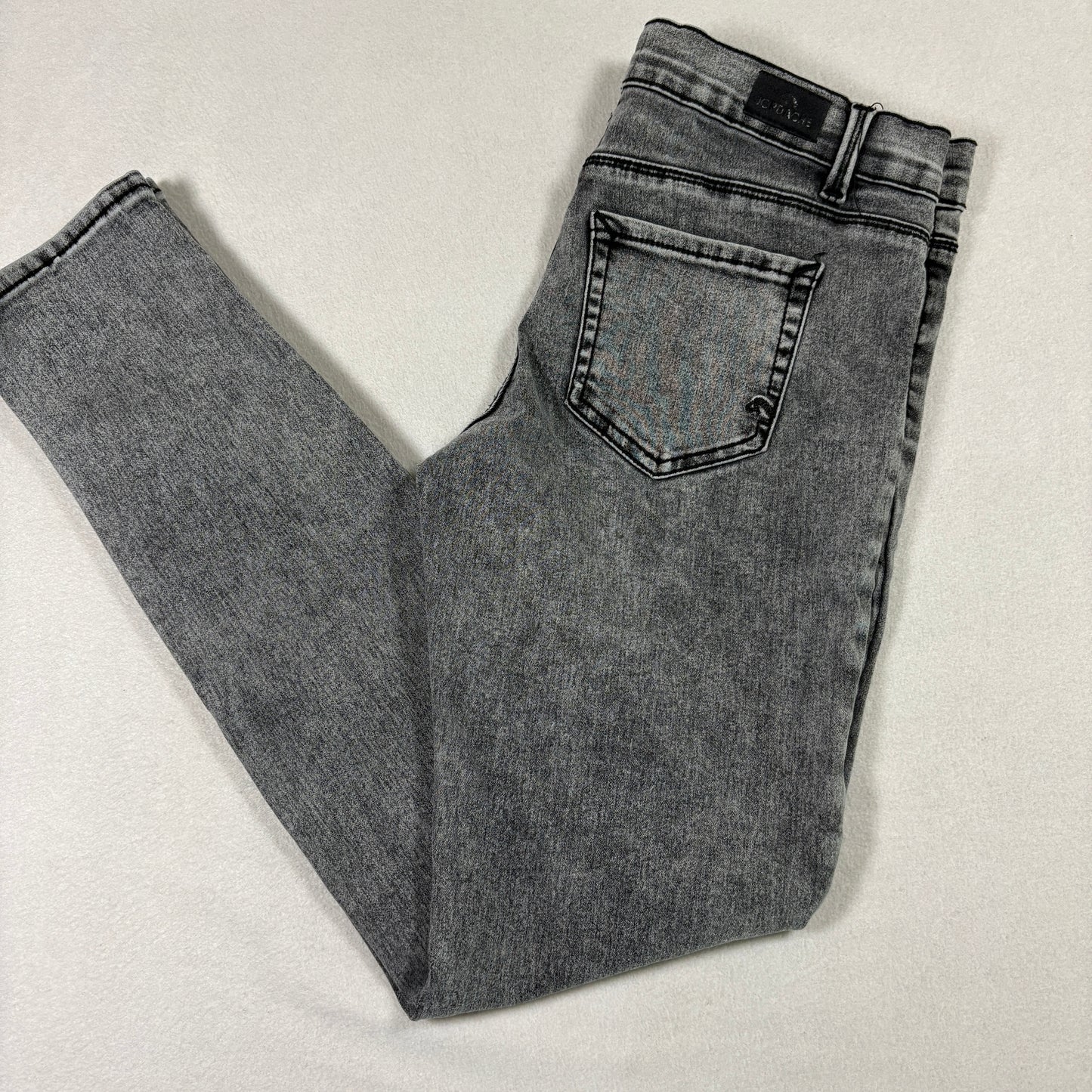 Jordache Womens Plus 18 Super Skinny Jeans Gray Washed Stretch High Rise Denim