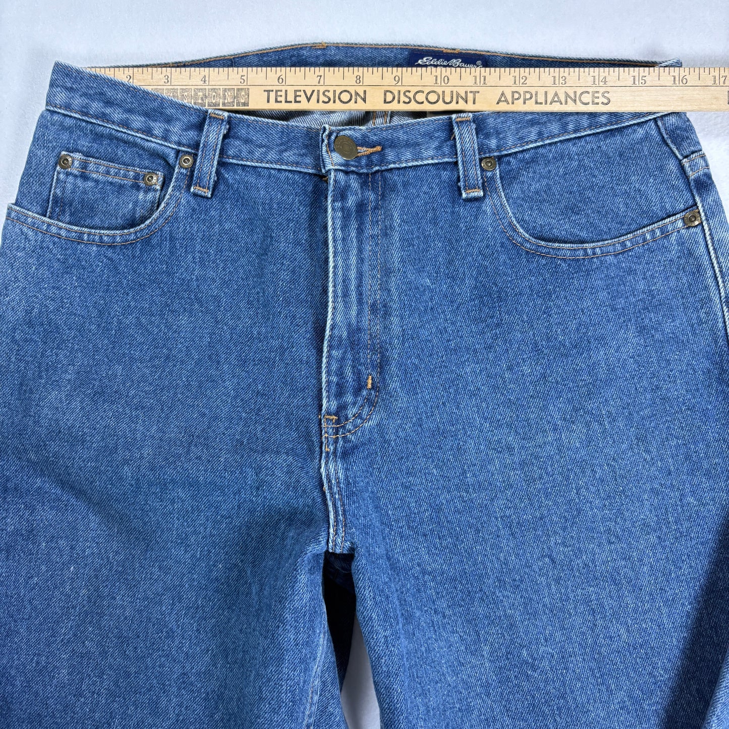 Eddie Bauer Womens Jeans 14 Blue High Rise Baggy Straight 90s Y2K Vintage