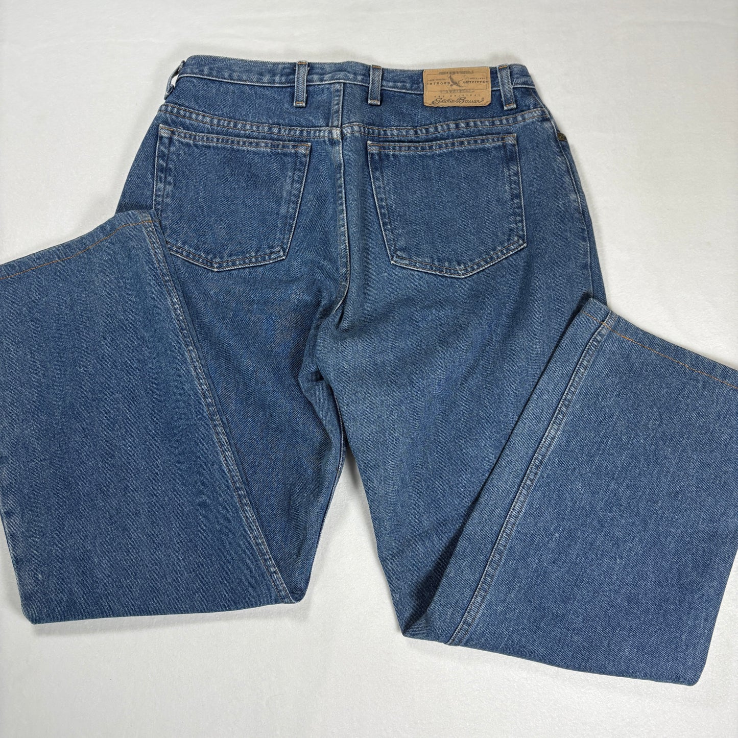 Eddie Bauer Womens Jeans 14 Blue High Rise Baggy Straight 90s Y2K Vintage