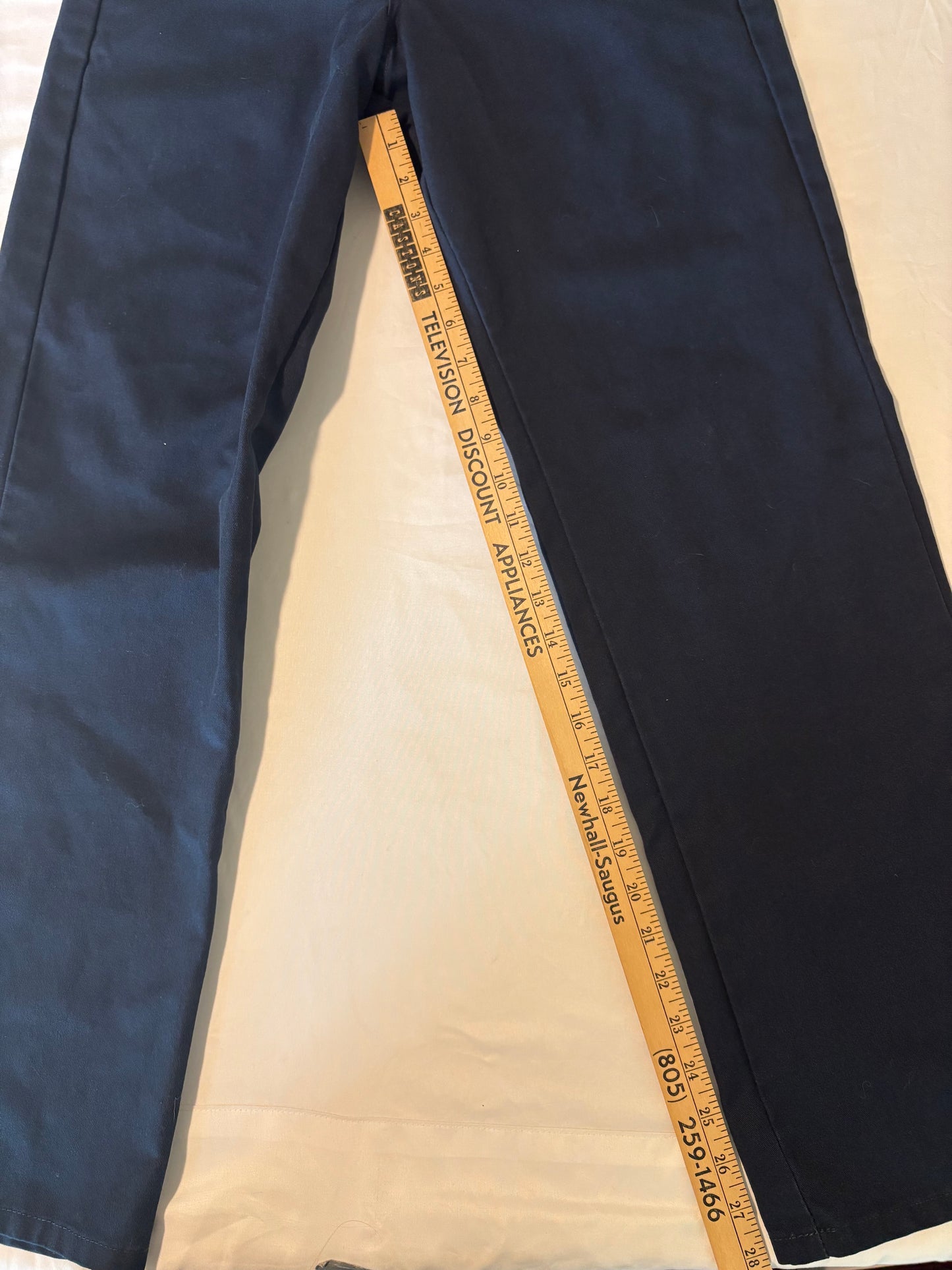 Genuine Dickies Men's Navy Blue Pants Size 30x30 Workwear Blend Durable Classic Fit