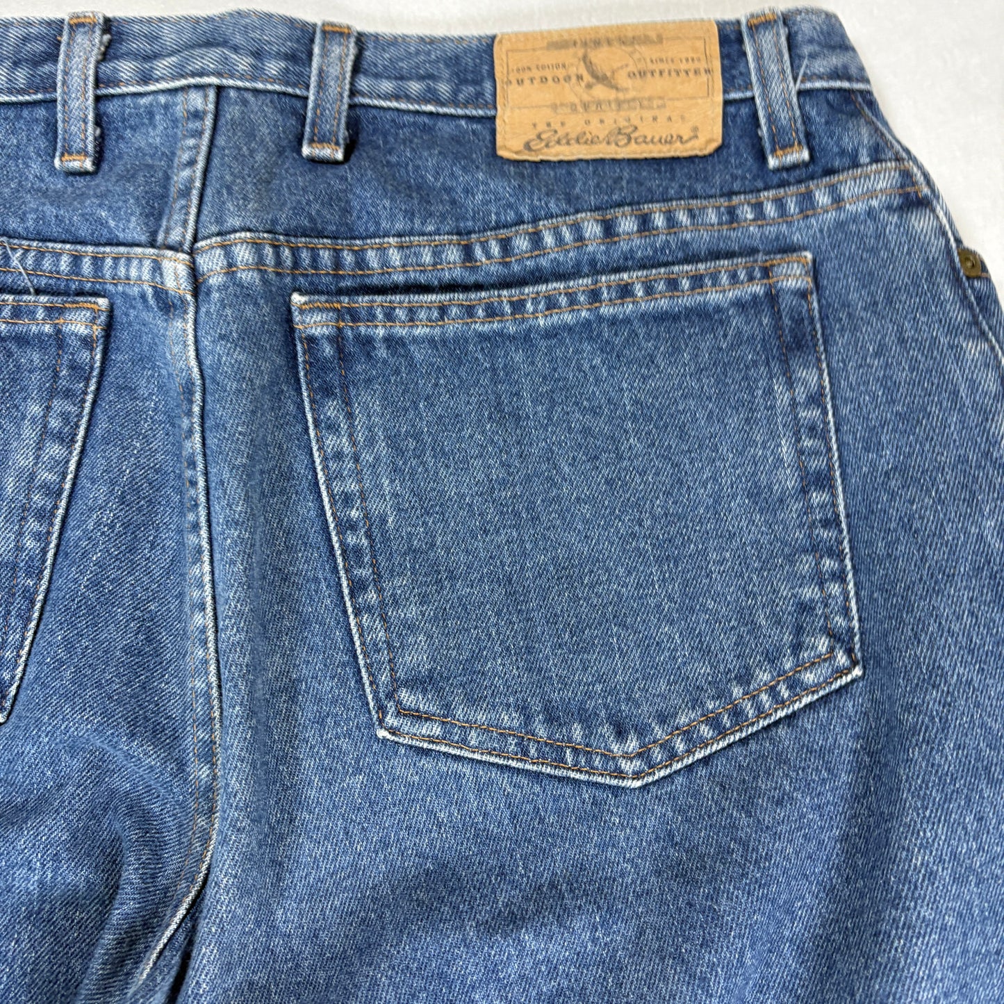 Eddie Bauer Womens Jeans 14 Blue High Rise Baggy Straight 90s Y2K Vintage