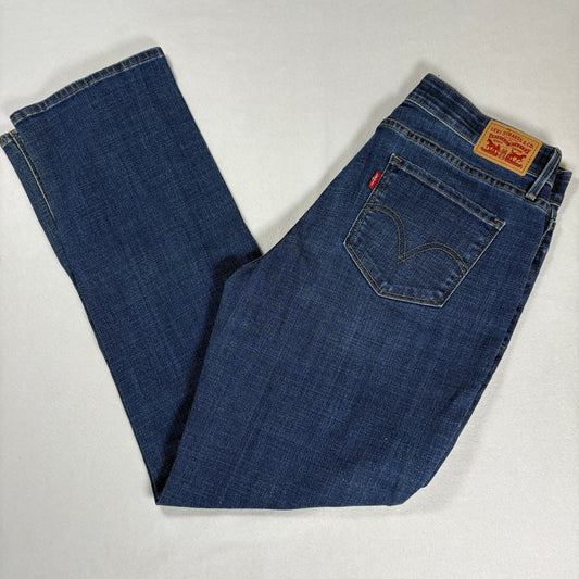 Levis Womens 525 Jeans 12 Blue Denim Perfect Waist Straight High Rise Y2K
