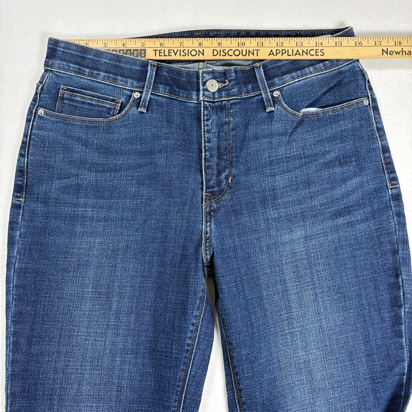 Levis Womens 525 Jeans 12 Blue Denim Perfect Waist Straight High Rise Y2K