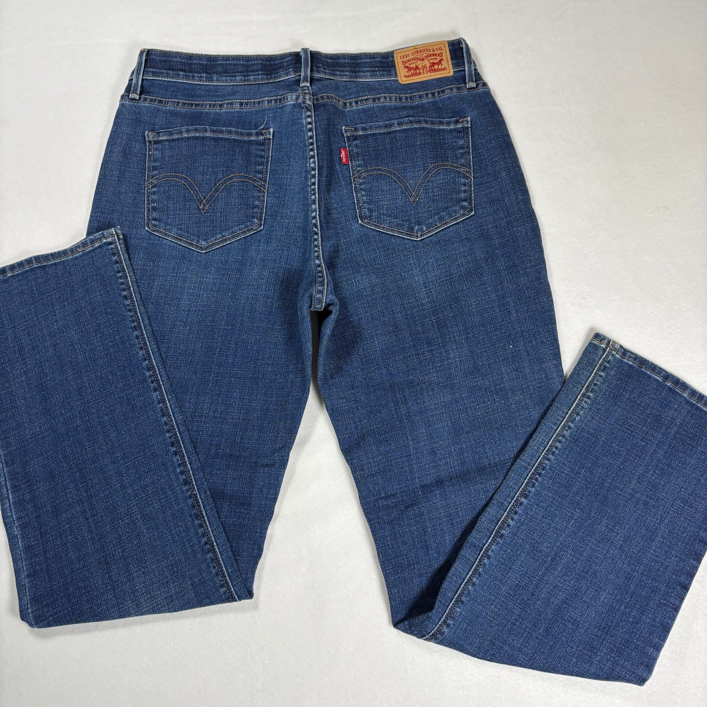 Levis Womens 525 Jeans 12 Blue Denim Perfect Waist Straight High Rise Y2K