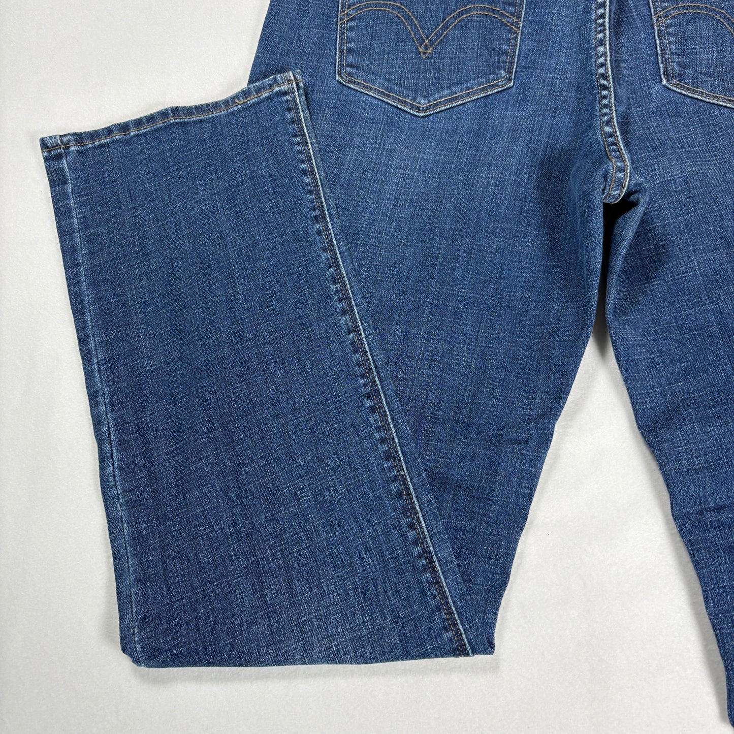 Levis Womens 525 Jeans 12 Blue Denim Perfect Waist Straight High Rise Y2K