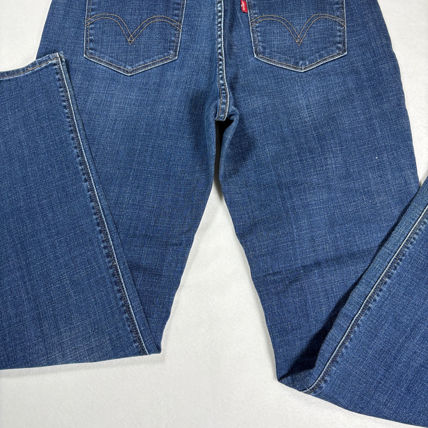 Levis Womens 525 Jeans 12 Blue Denim Perfect Waist Straight High Rise Y2K