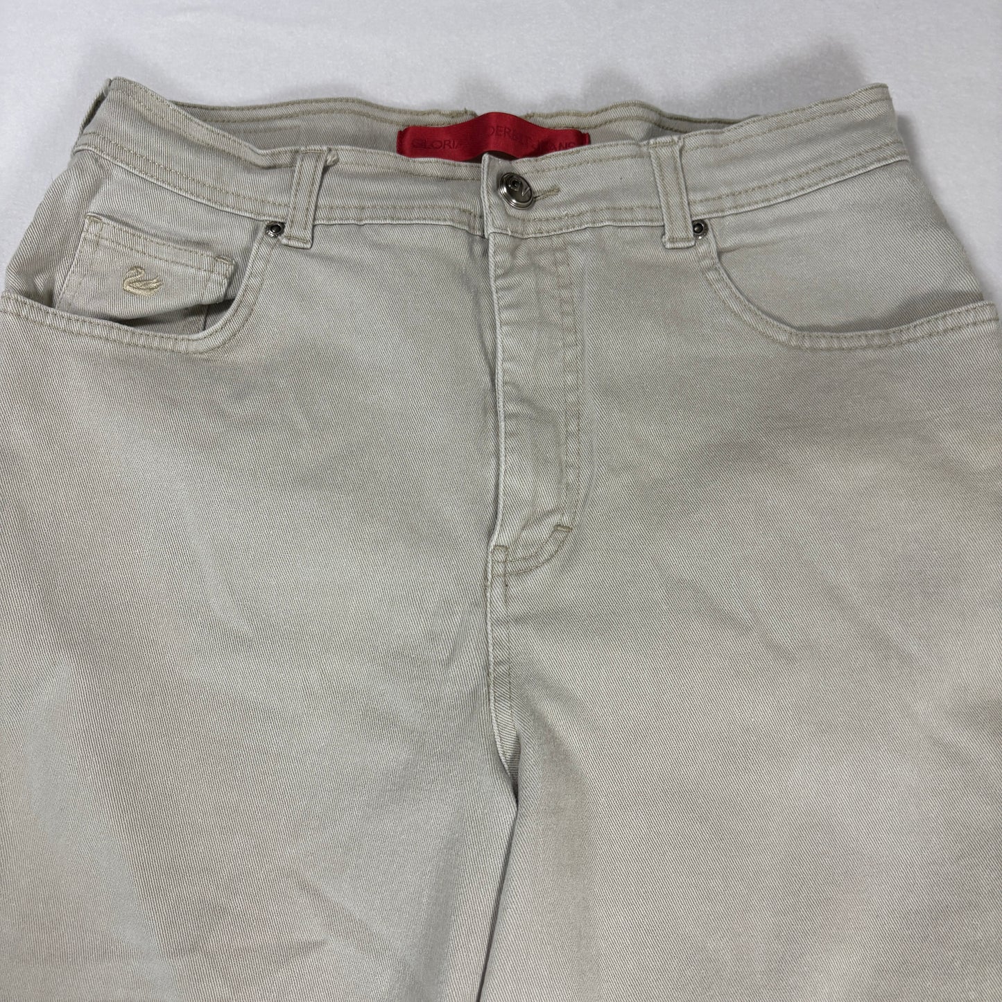 Gloria Vanderbilt Womens Jeans 10 Beige Straight Leg Stretch Denim Y2K Vintage