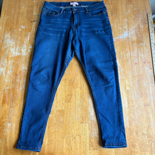 Pink Ivy Womens Skinny Jeans Size 15/32 Dark Wash Stretch Denim Casual
