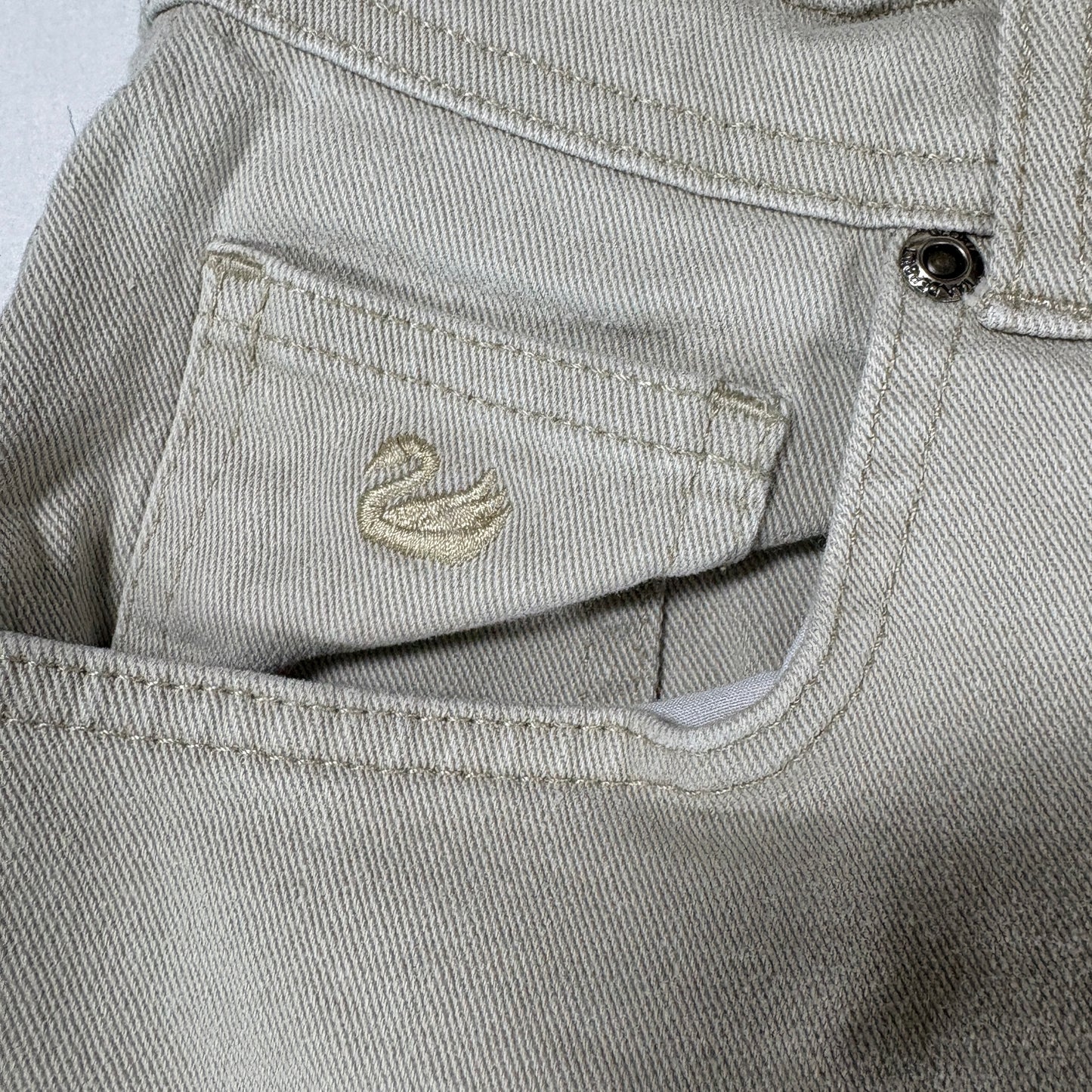 Gloria Vanderbilt Womens Jeans 10 Beige Straight Leg Stretch Denim Y2K Vintage