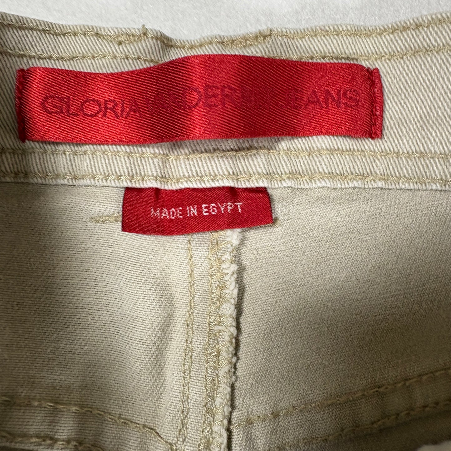 Gloria Vanderbilt Womens Jeans 10 Beige Straight Leg Stretch Denim Y2K Vintage