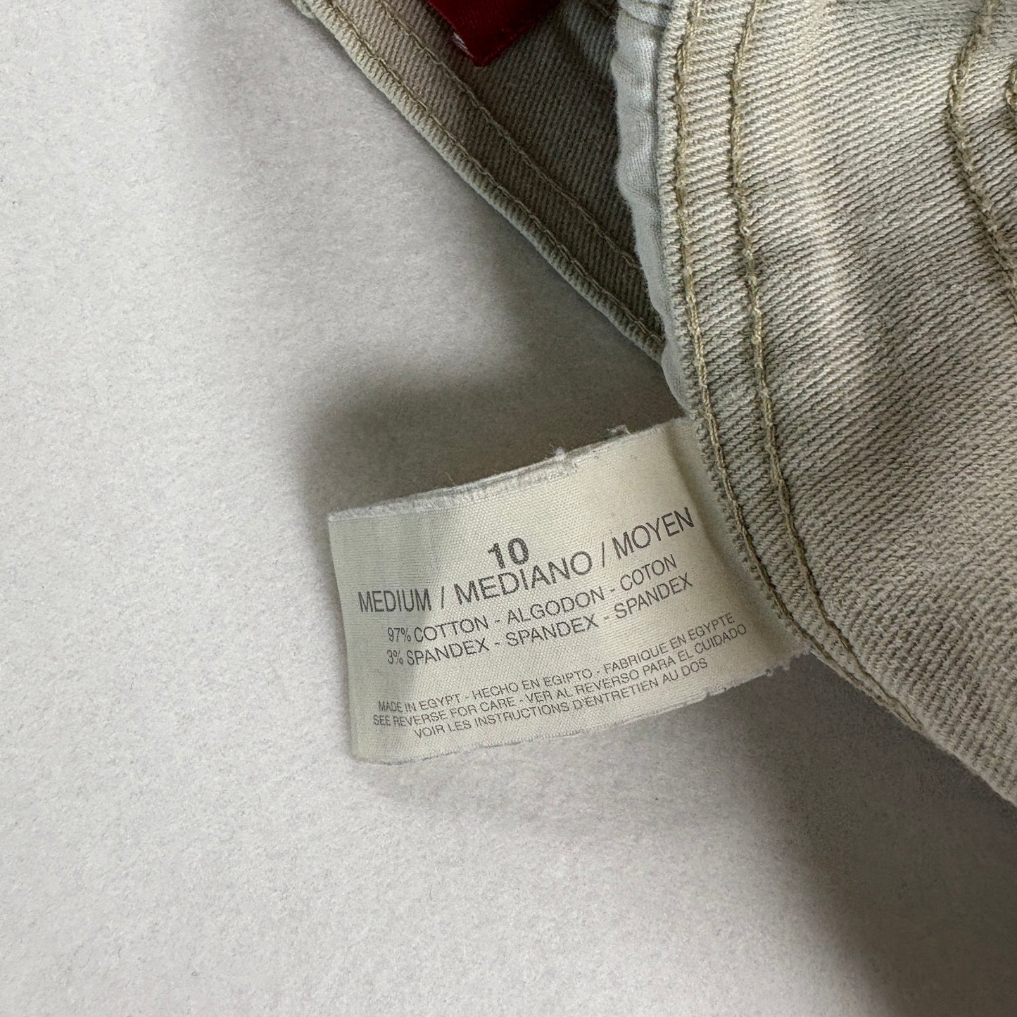 Gloria Vanderbilt Womens Jeans 10 Beige Straight Leg Stretch Denim Y2K Vintage