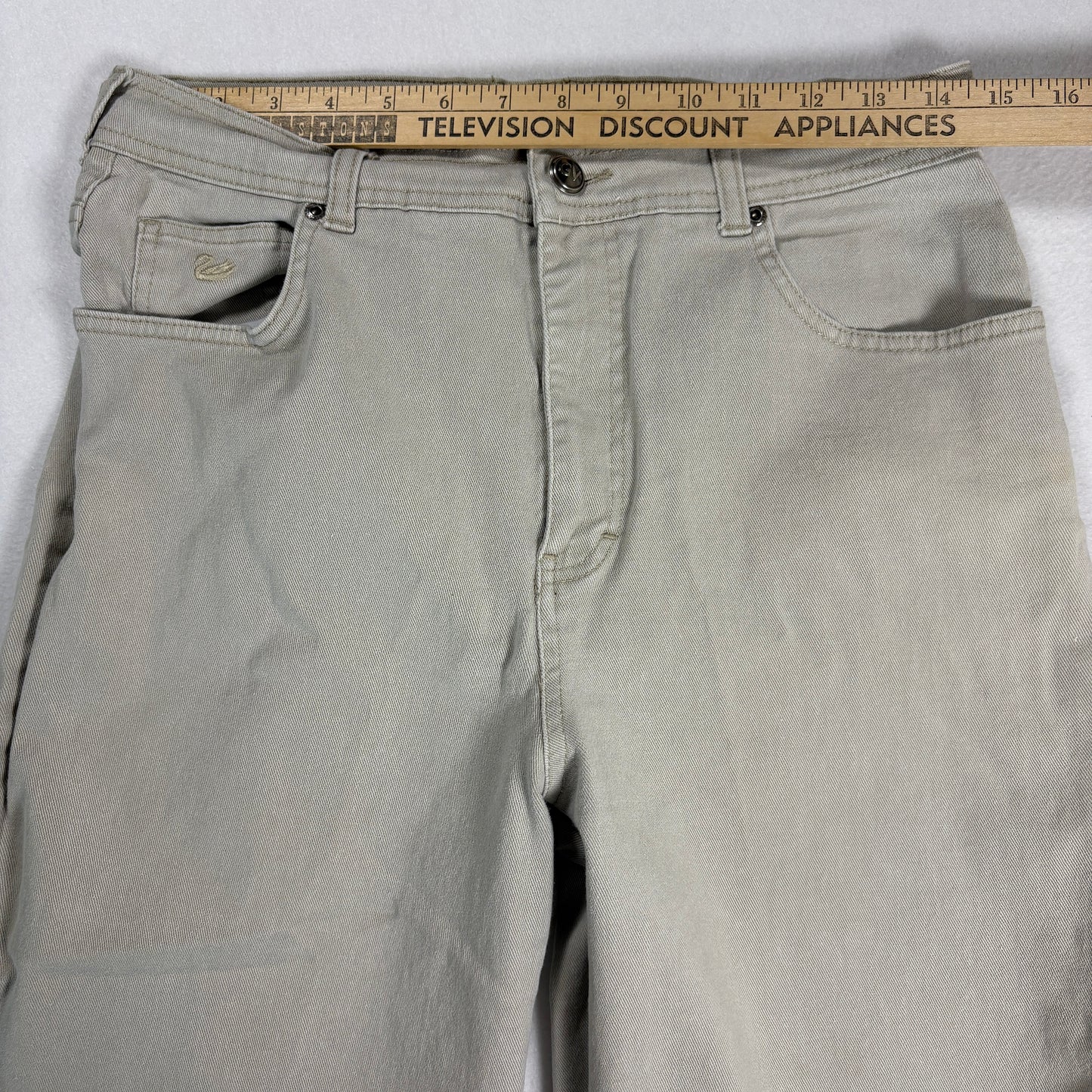 Gloria Vanderbilt Womens Jeans 10 Beige Straight Leg Stretch Denim Y2K Vintage