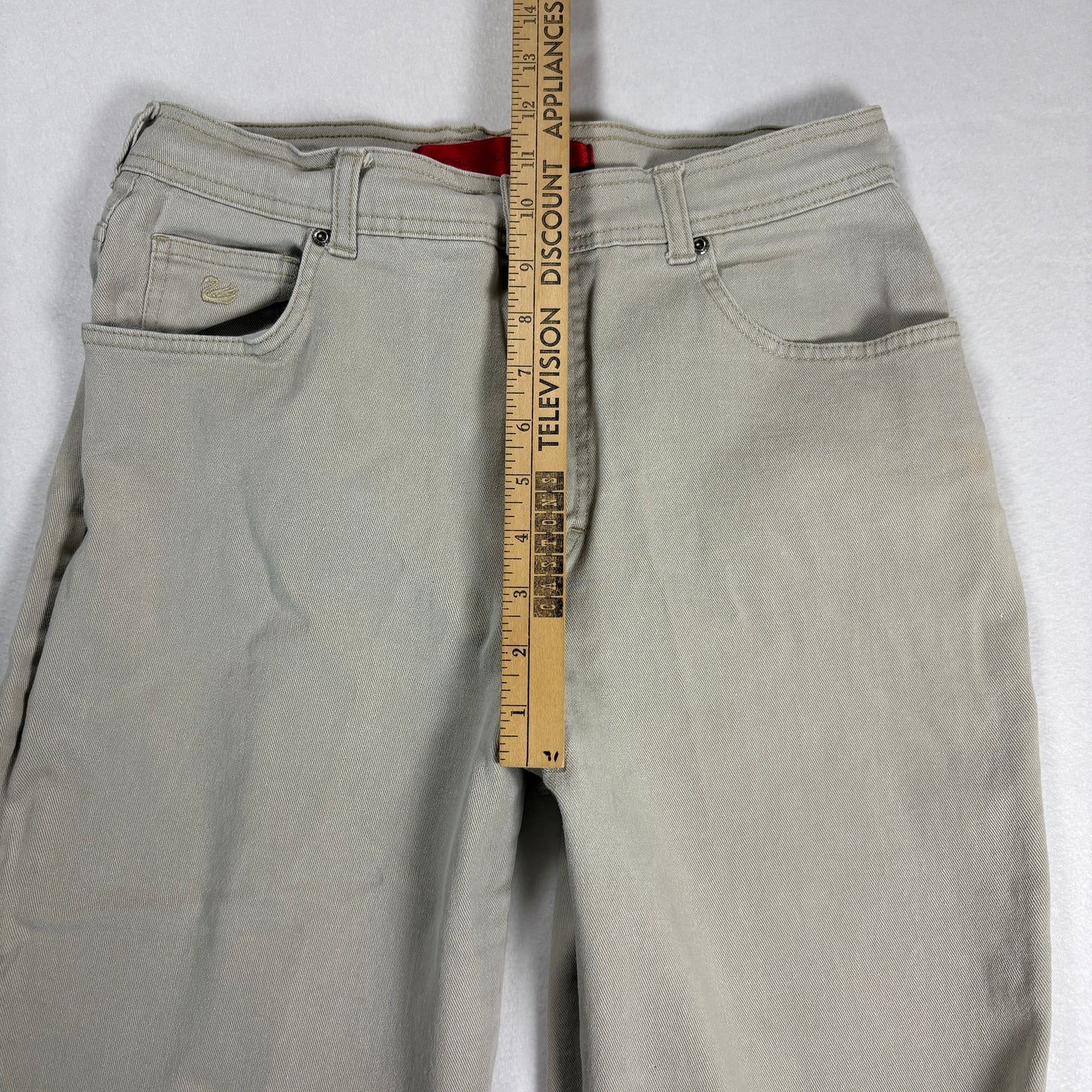 Gloria Vanderbilt Womens Jeans 10 Beige Straight Leg Stretch Denim Y2K Vintage
