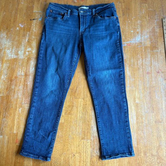 Levi’s Womens 30x27 Boyfriend Jeans Dark Wash Mid Rise Casual Denim
