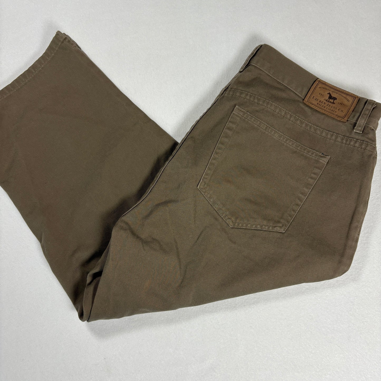 Ralph Lauren Womens Jeans 12 Brown Straight Leg 100% Cotton Vintage Y2K