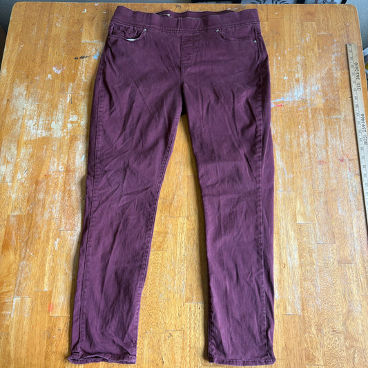 Levi’s Womens 14 W32 Burgundy Slim Straight Jeans Mid Rise Stretch