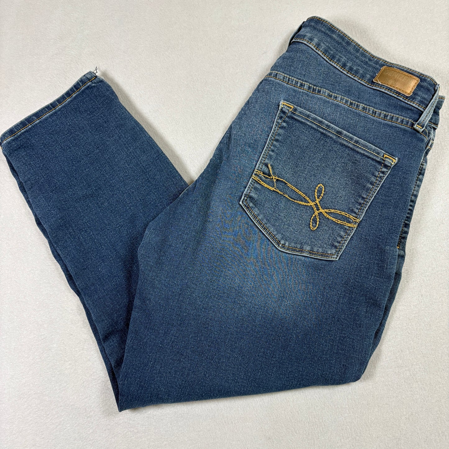 Denizen From Levis Womens 14 W32 Ankle Skinny Jeans Blue Stretch Mid Rise Denim