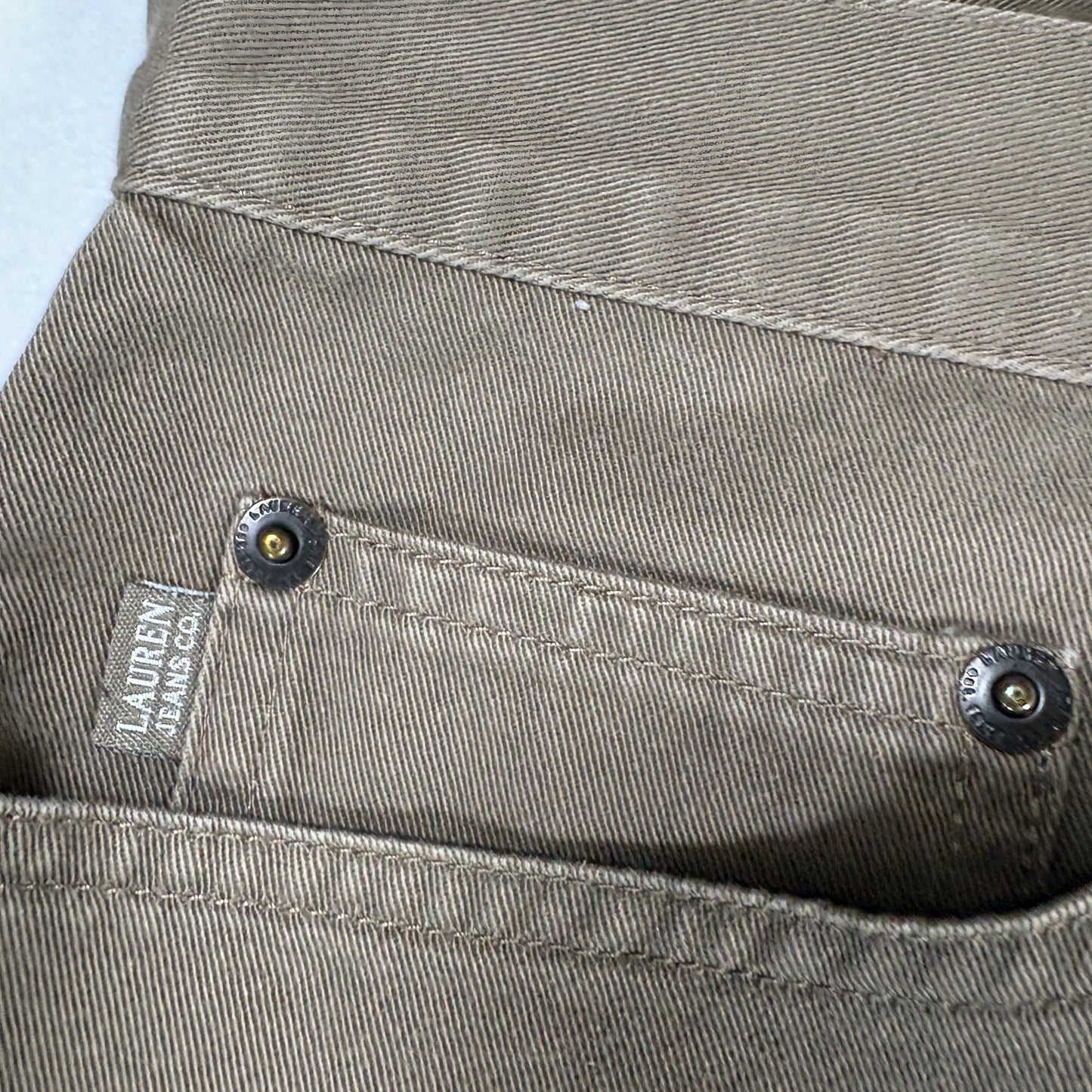 Ralph Lauren Womens Jeans 12 Brown Straight Leg 100% Cotton Vintage Y2K