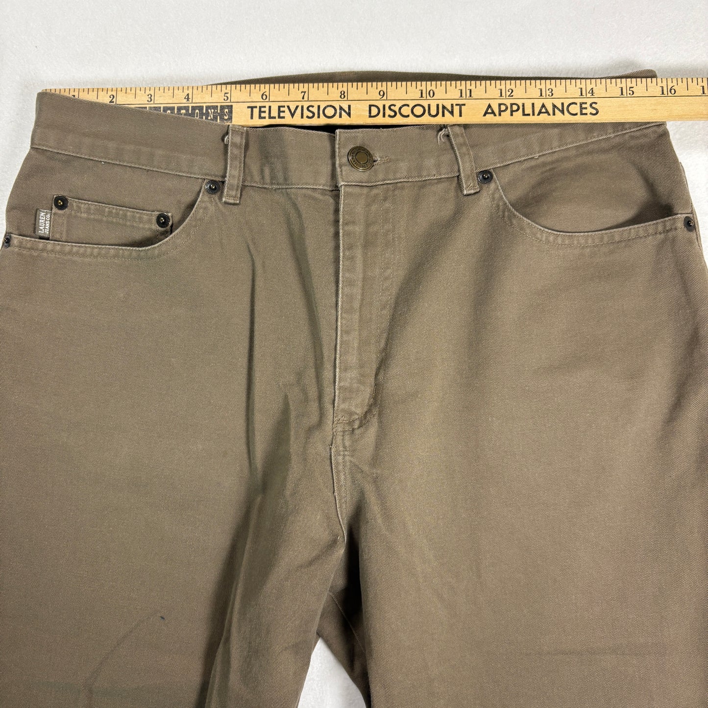 Ralph Lauren Womens Jeans 12 Brown Straight Leg 100% Cotton Vintage Y2K