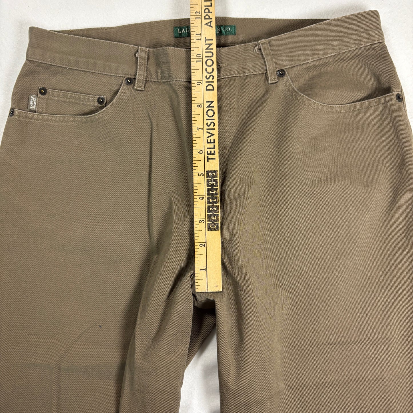 Ralph Lauren Womens Jeans 12 Brown Straight Leg 100% Cotton Vintage Y2K