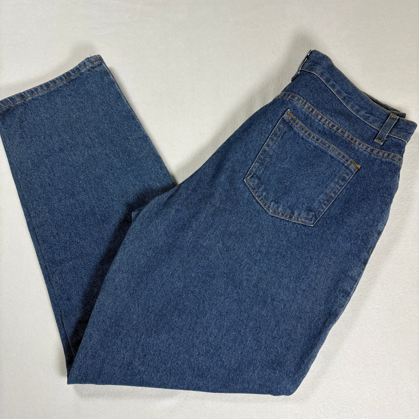 Womens Jeans 12S Blue Baggy High Rise Straight Denim 100% Cotton Vintage Y2K