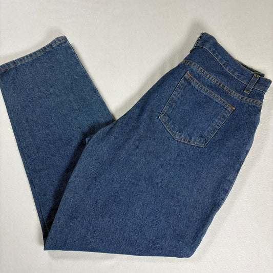 Womens Jeans 12S Blue Baggy High Rise Straight Denim 100% Cotton Vintage Y2K