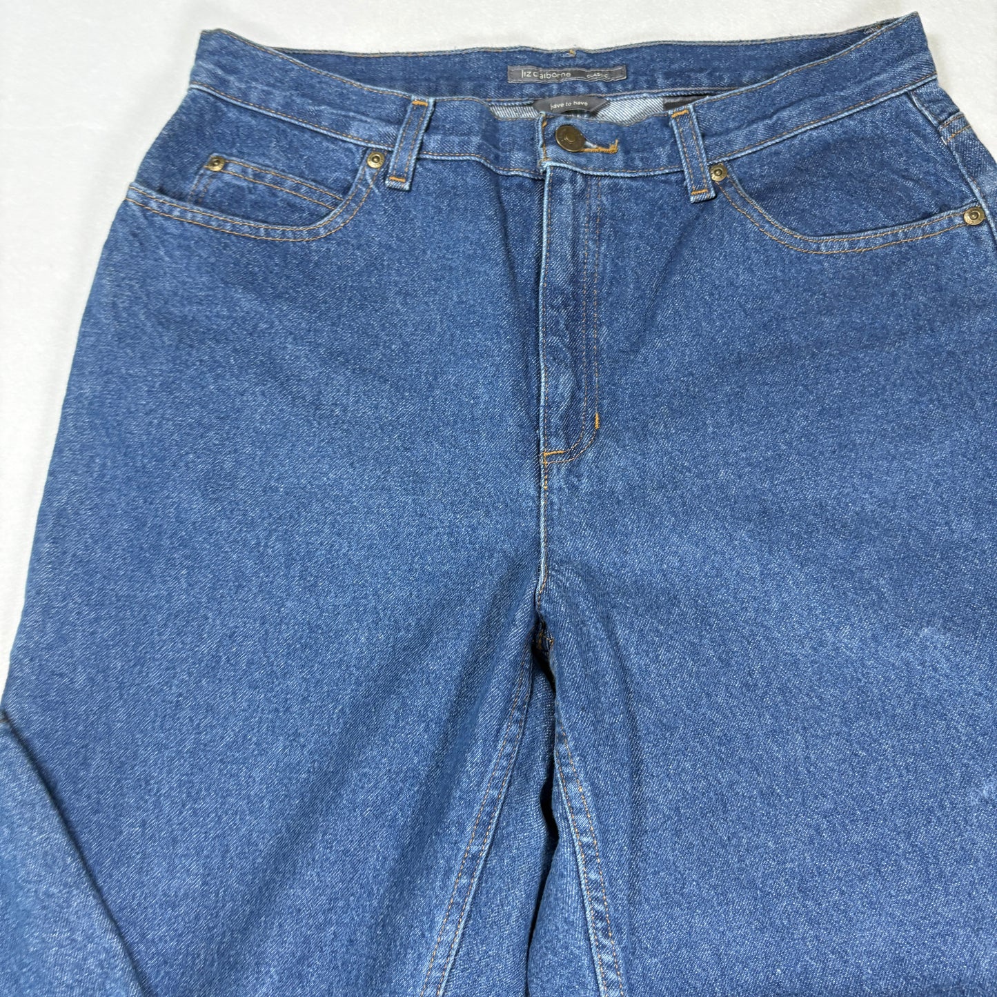 Womens Jeans 12S Blue Baggy High Rise Straight Denim 100% Cotton Vintage Y2K