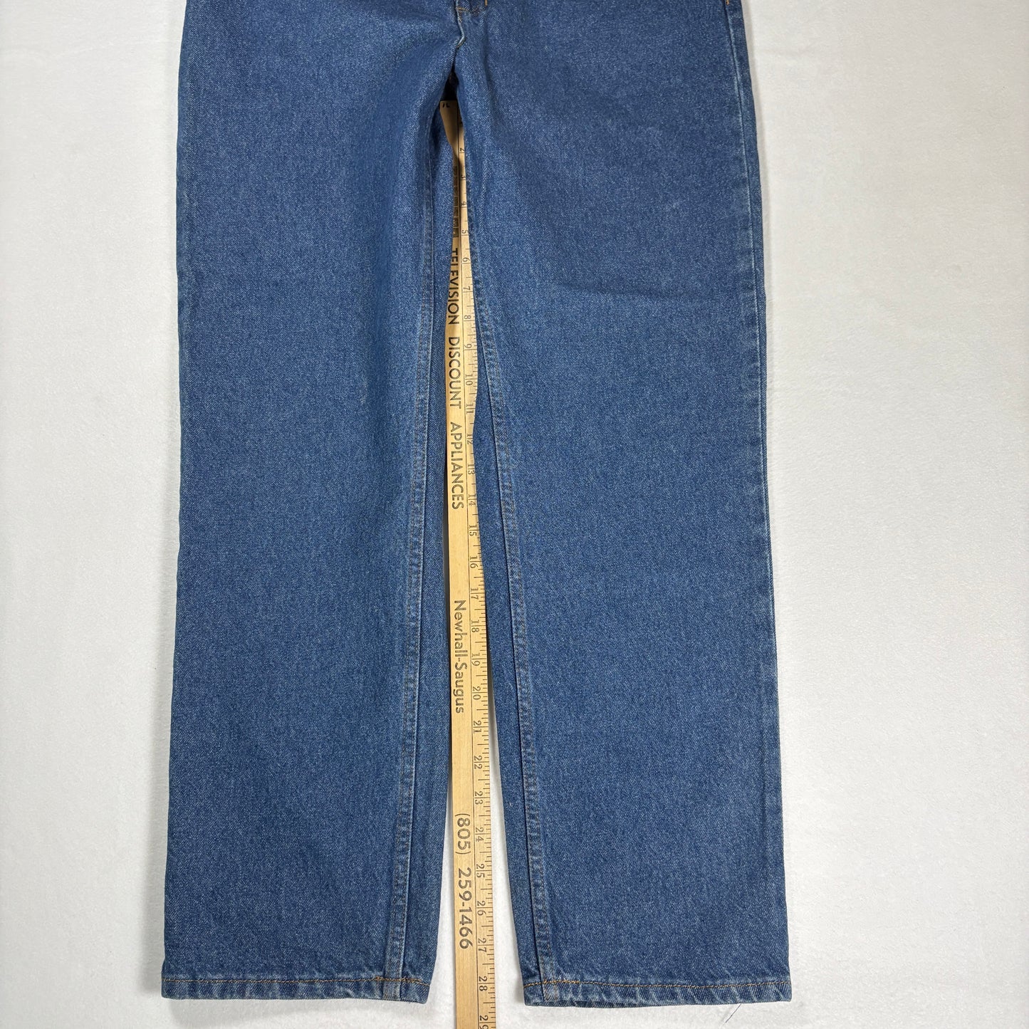 Womens Jeans 12S Blue Baggy High Rise Straight Denim 100% Cotton Vintage Y2K