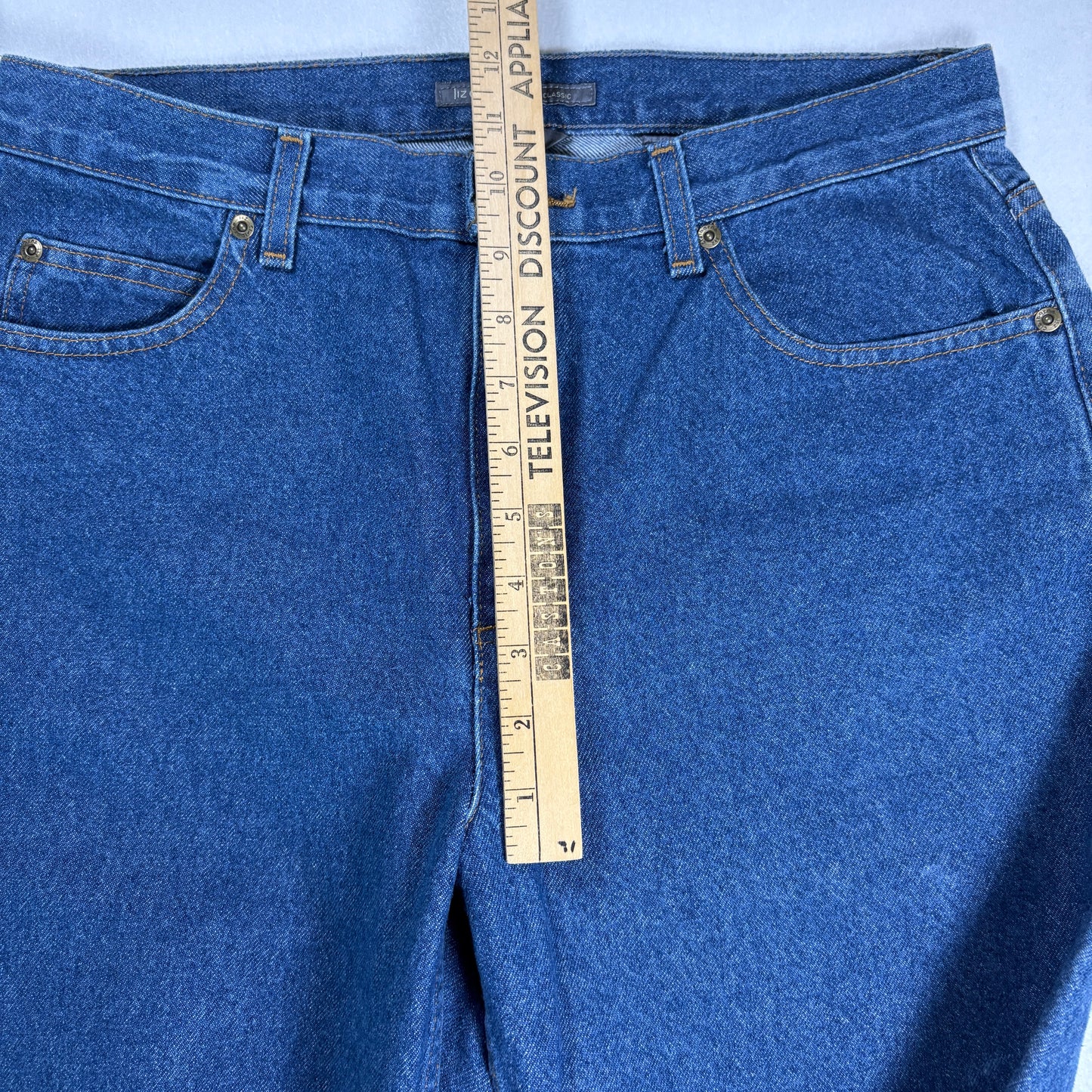 Womens Jeans 12S Blue Baggy High Rise Straight Denim 100% Cotton Vintage Y2K