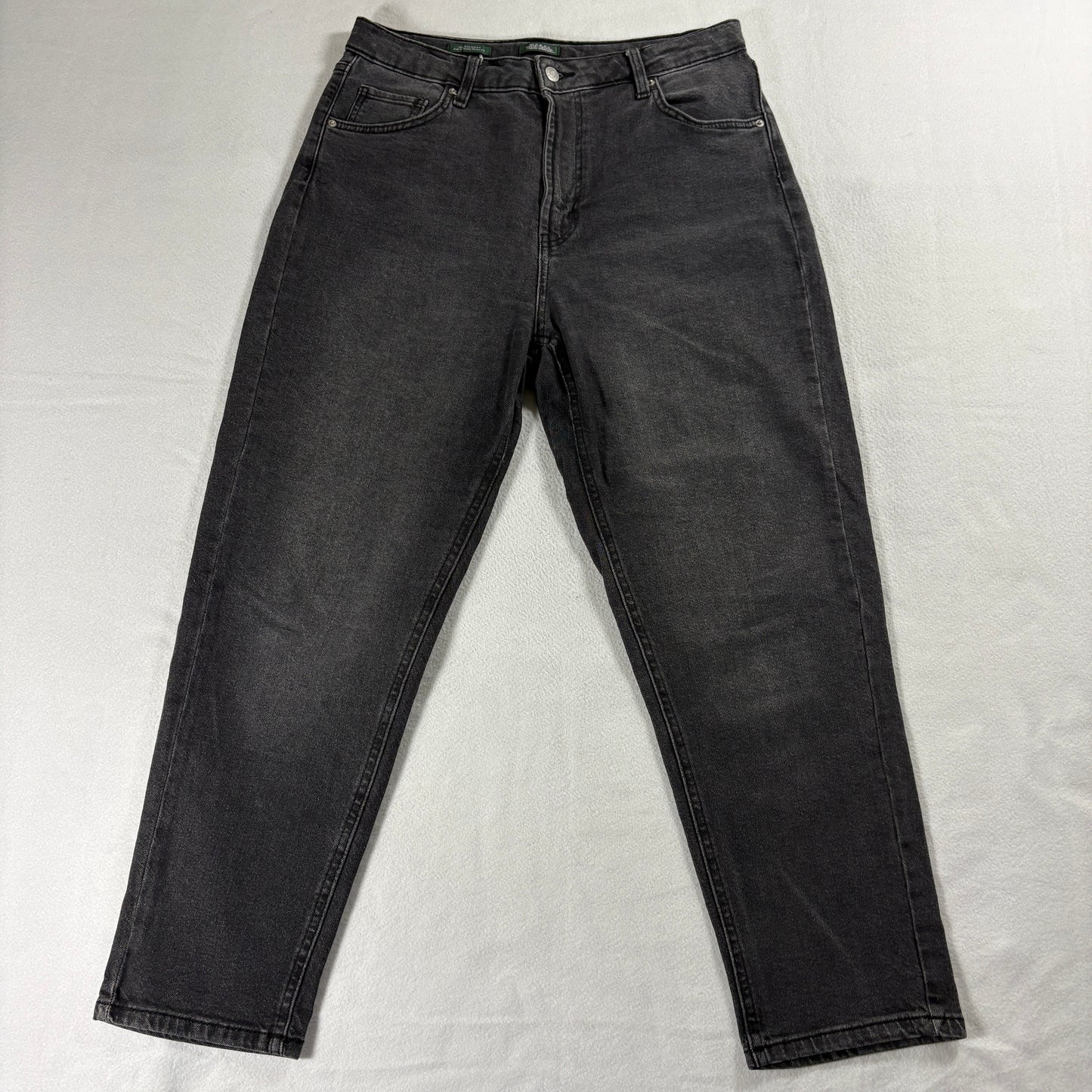 Black Faded Denim Jeans Straight Leg Vintage Grunge Streetwear Washed Y2K Blacks