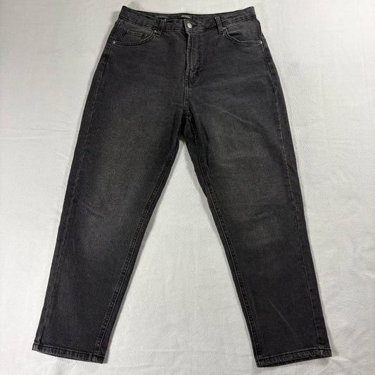 Black Faded Denim Jeans Straight Leg Vintage Grunge Streetwear Washed Y2K Blacks