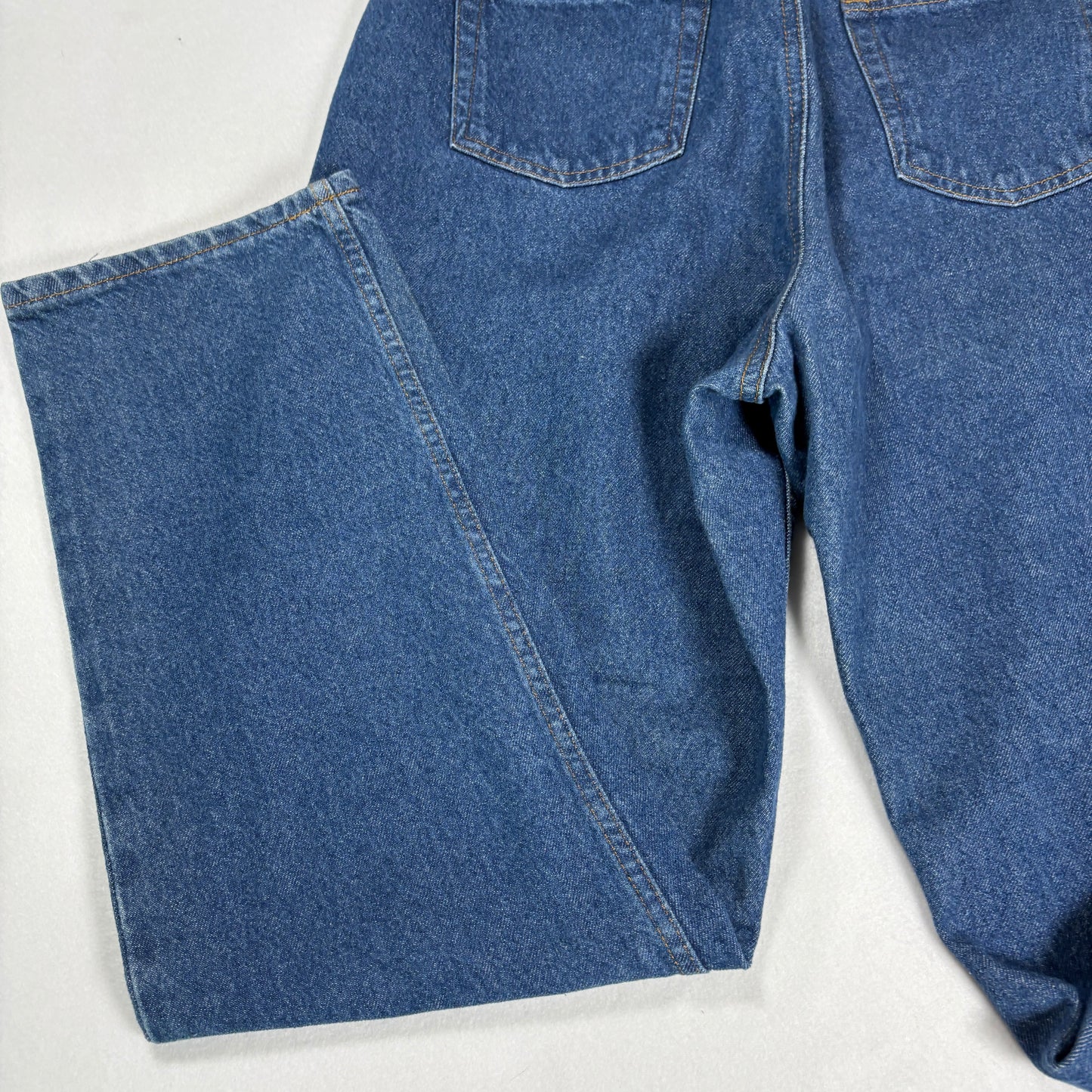 Womens Jeans 12S Blue Baggy High Rise Straight Denim 100% Cotton Vintage Y2K