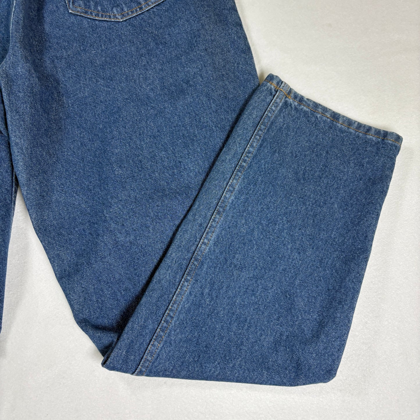 Womens Jeans 12S Blue Baggy High Rise Straight Denim 100% Cotton Vintage Y2K