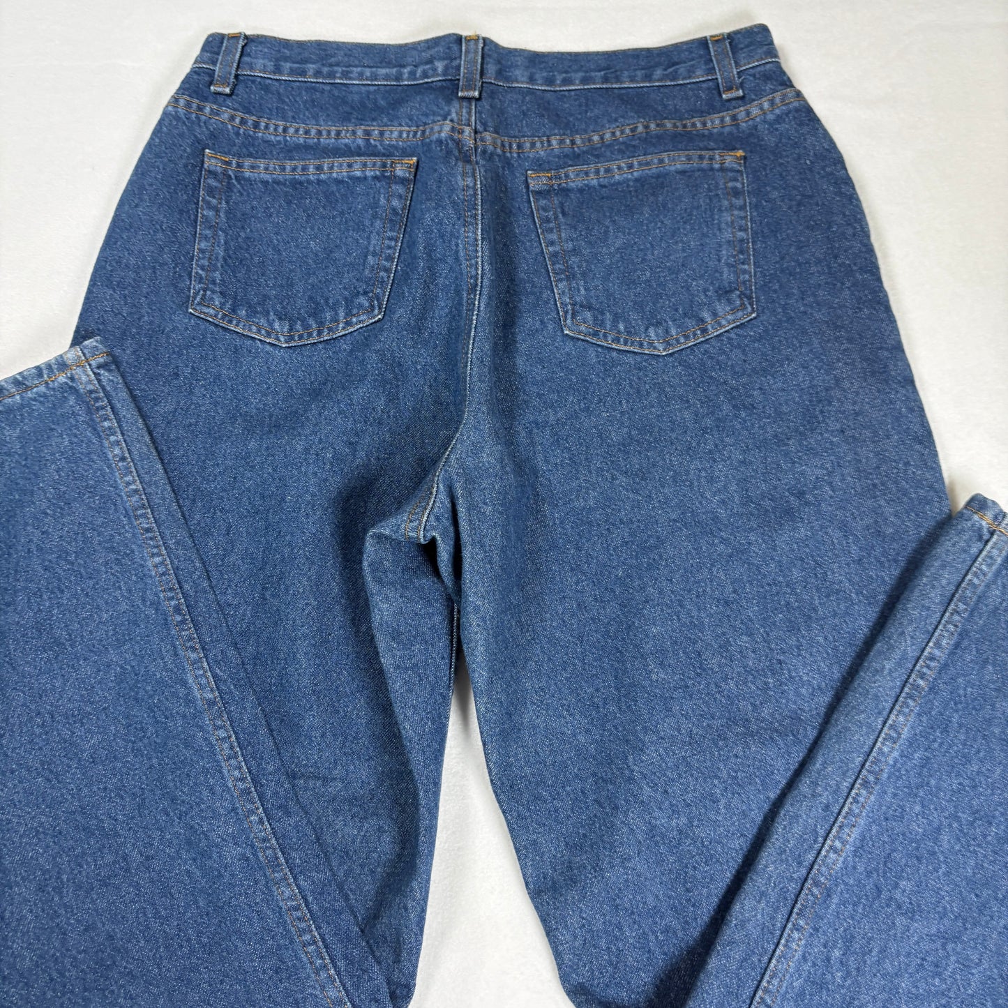 Womens Jeans 12S Blue Baggy High Rise Straight Denim 100% Cotton Vintage Y2K