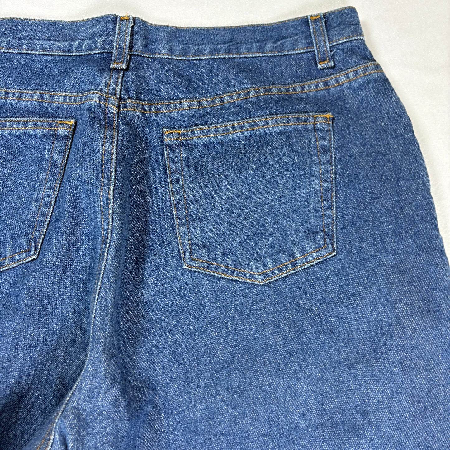 Womens Jeans 12S Blue Baggy High Rise Straight Denim 100% Cotton Vintage Y2K