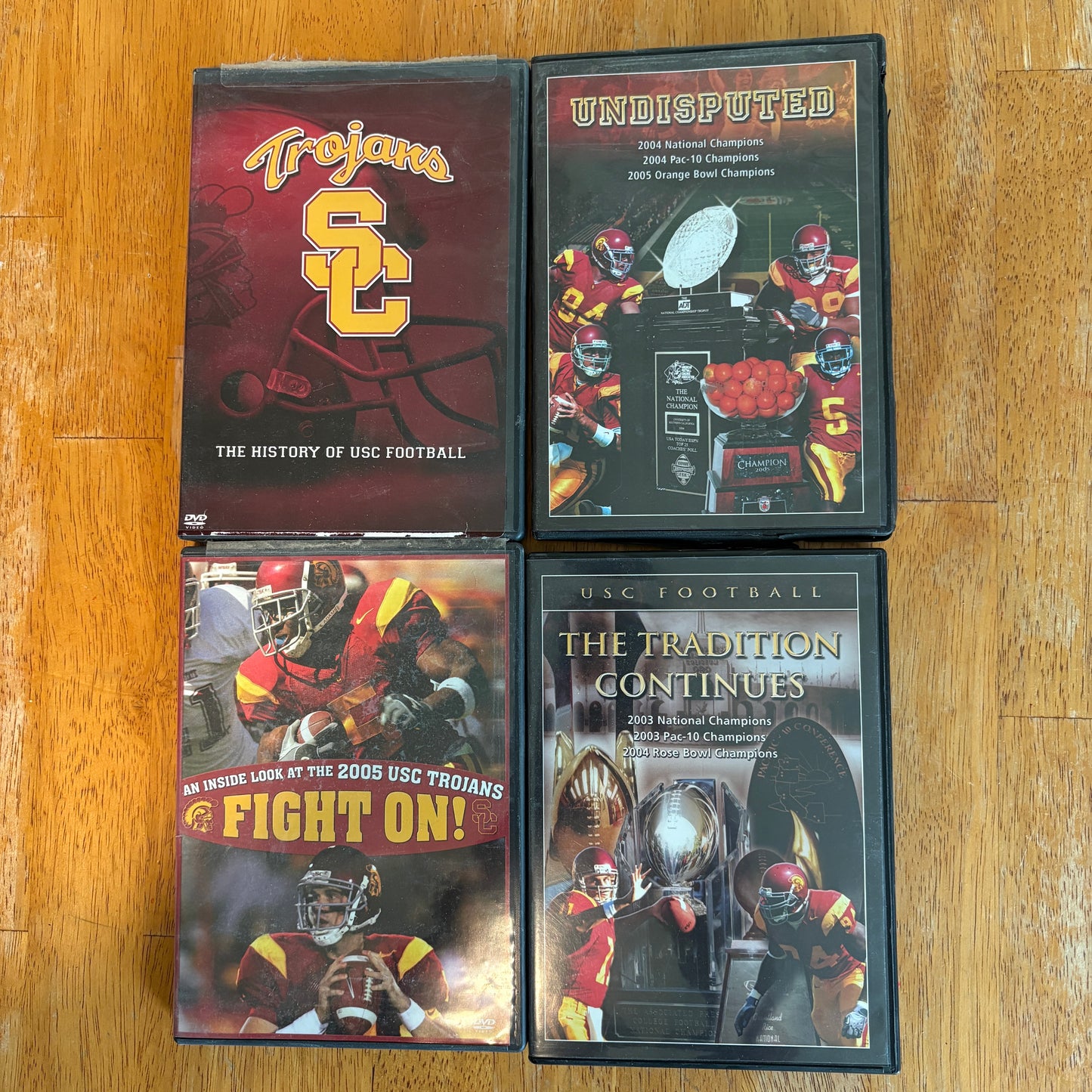 USC Trojans Football DVD Lot History Fight On Tradition Undisputed Vintage NCAA