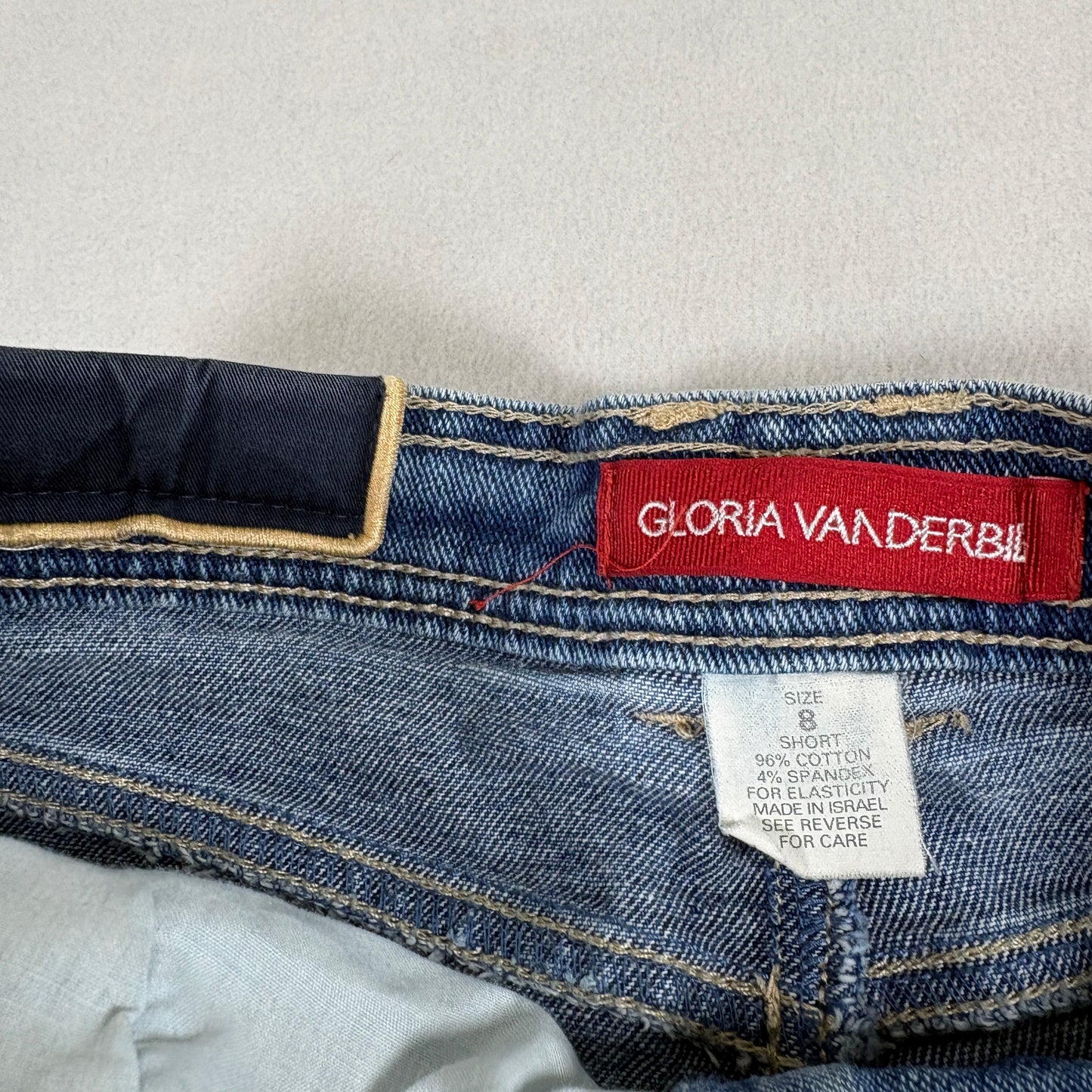 Gloria Vanderbilt Womens Jeans 8 Short Medium Wash High Rise Denim Vintage Y2K