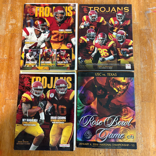USC Trojans Football Program Lot Rose Bowl 2006 Texas Game Guides Vintage NCAA