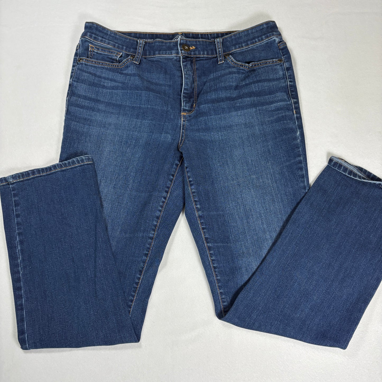 St Johns Bay Womens Jeans 12 Blue Bootcut Stretch Denim Y2K Vintage