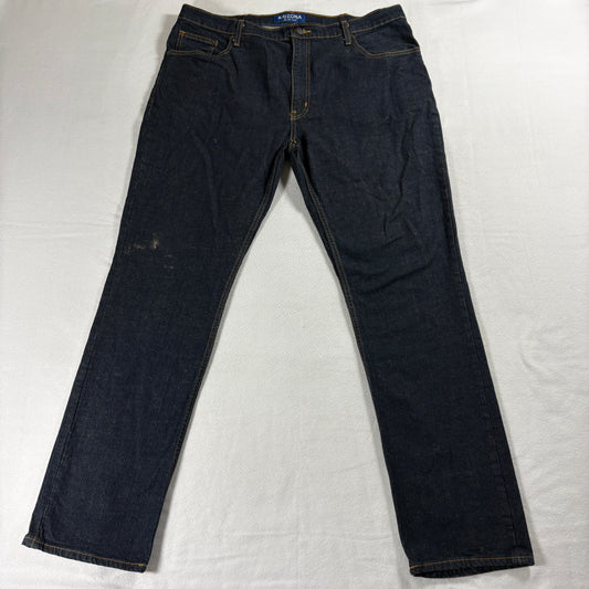 Arizona Jean Co Mens 38x32 Slim Straight Dark Wash Flex Denim Jeans Streetwear