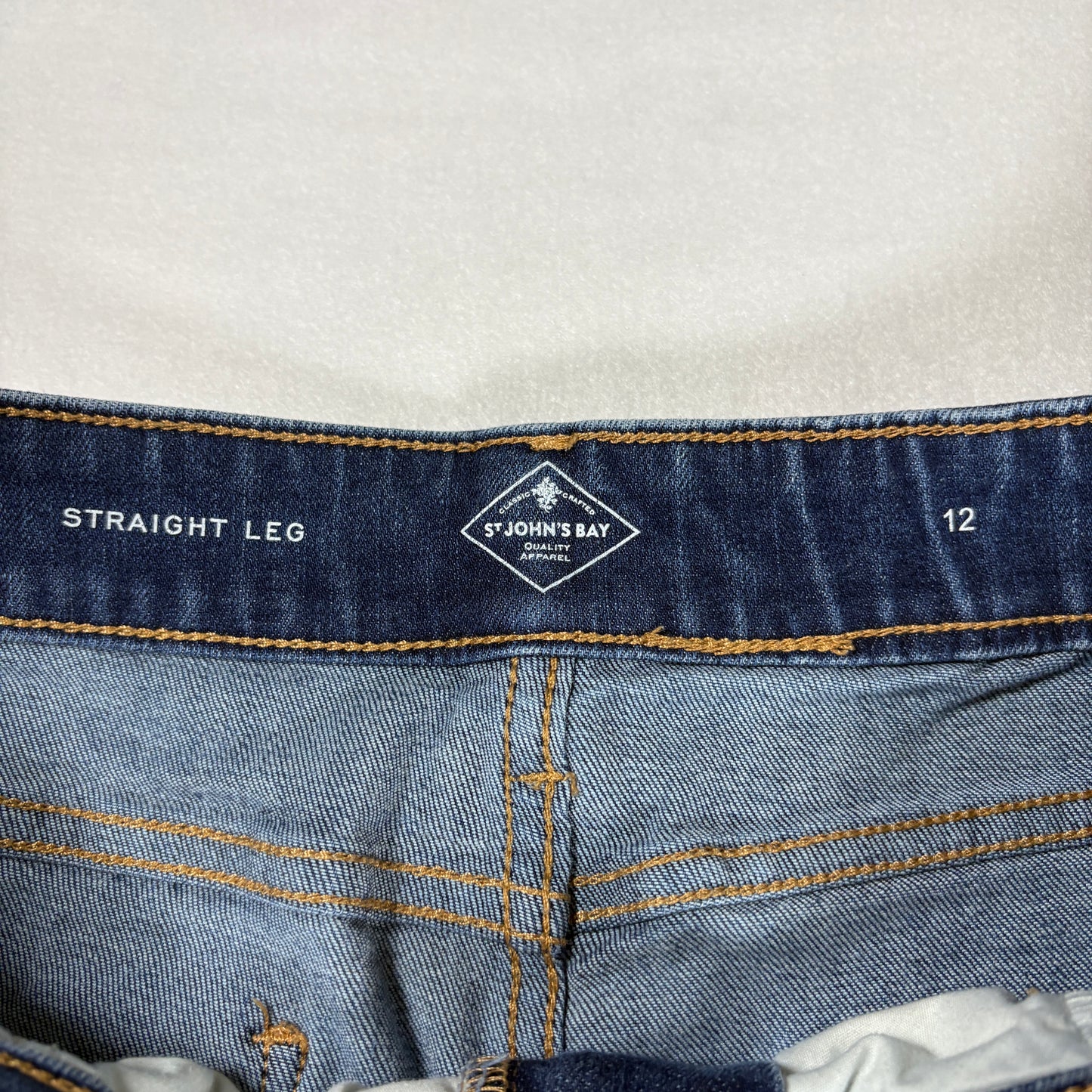 St Johns Bay Womens Jeans 12 Blue Bootcut Stretch Denim Y2K Vintage