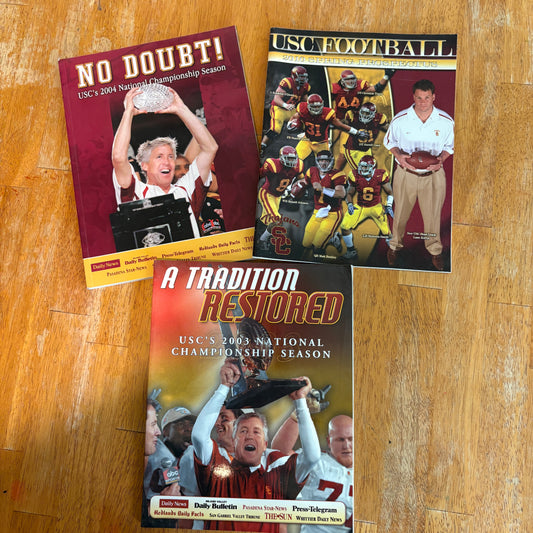 USC Trojans Championship Booklet Lot 2003 2004 Season Guides 2010 Prospects