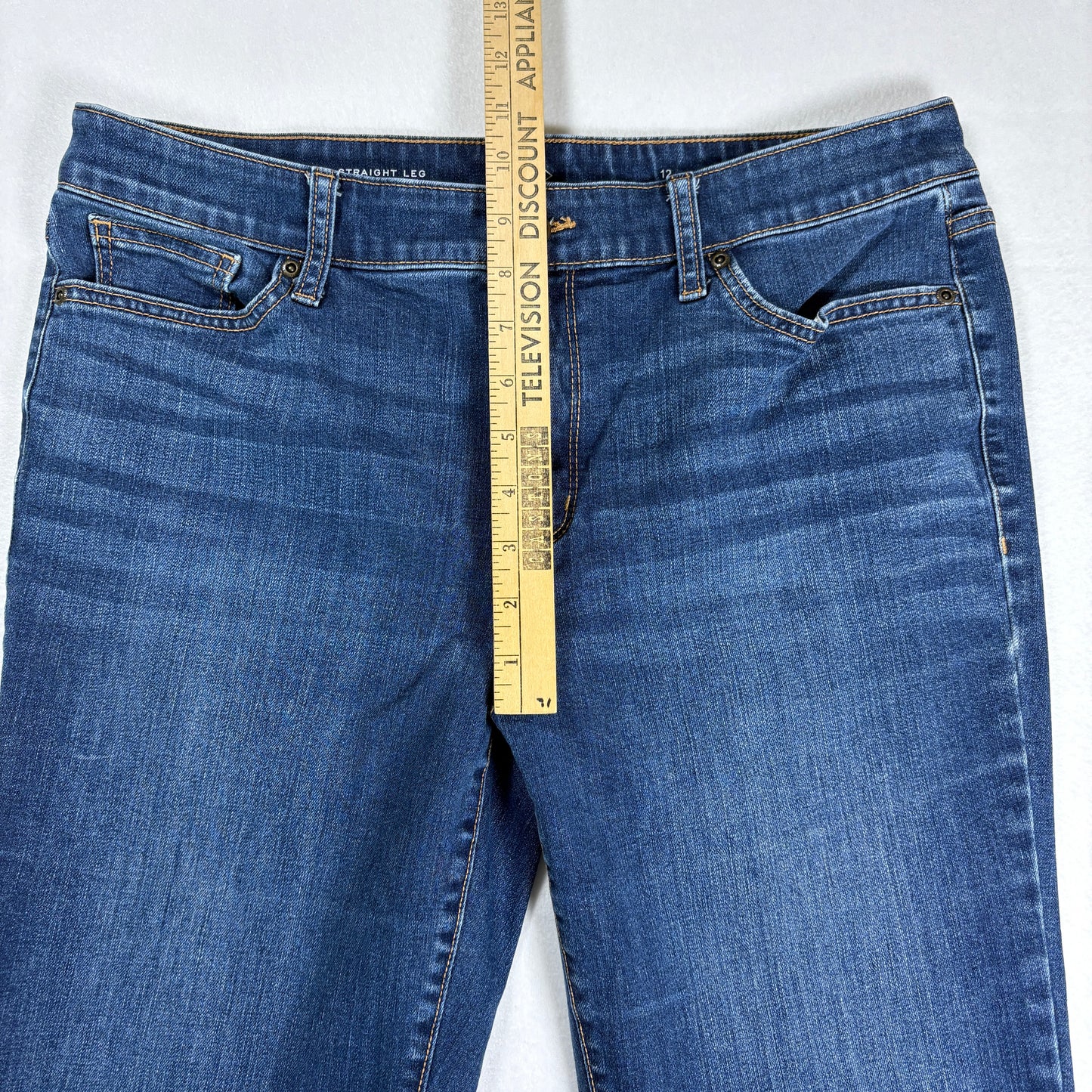 St Johns Bay Womens Jeans 12 Blue Bootcut Stretch Denim Y2K Vintage