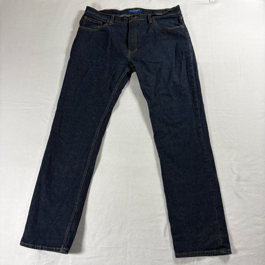 Arizona Jean Co Mens 36x32 Slim Straight Dark Wash Flex Denim Jeans Casual