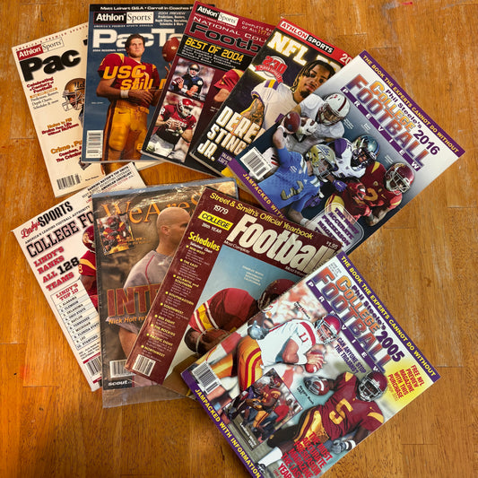 College Football Magazine Lot USC Trojans Athlon Street Smiths Preview Guides