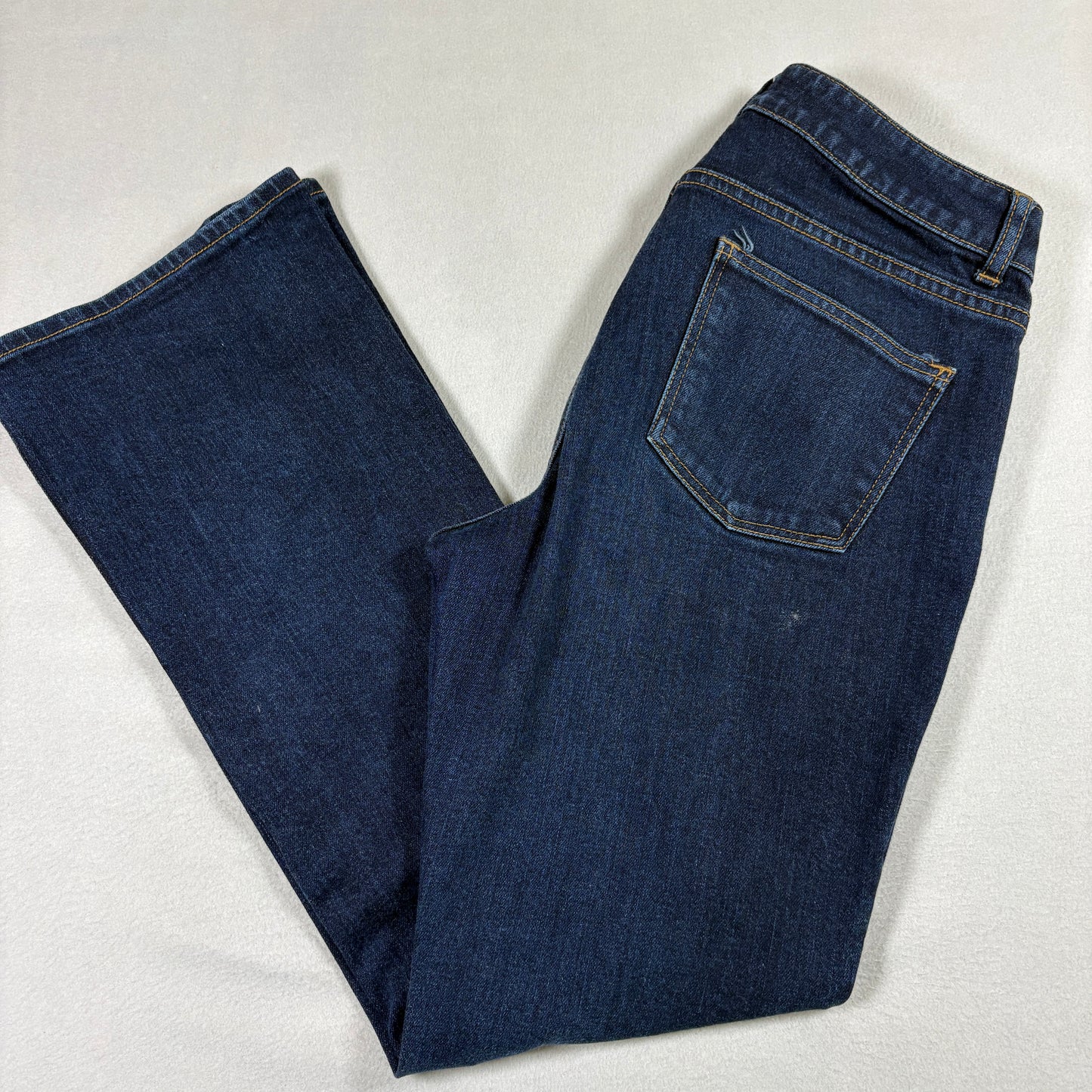 Talbots Womens Curvy Boot Jeans 8/29 Dark Wash Stretch Denim High Rise Vintage