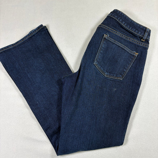 Talbots Womens Curvy Boot Jeans 8/29 Dark Wash Stretch Denim High Rise Vintage