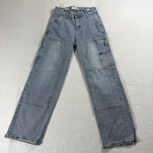 Celebrity Ace 90s Straight Jeans Womens 7/28 Light Wash Carpenter Denim Y2K 90s